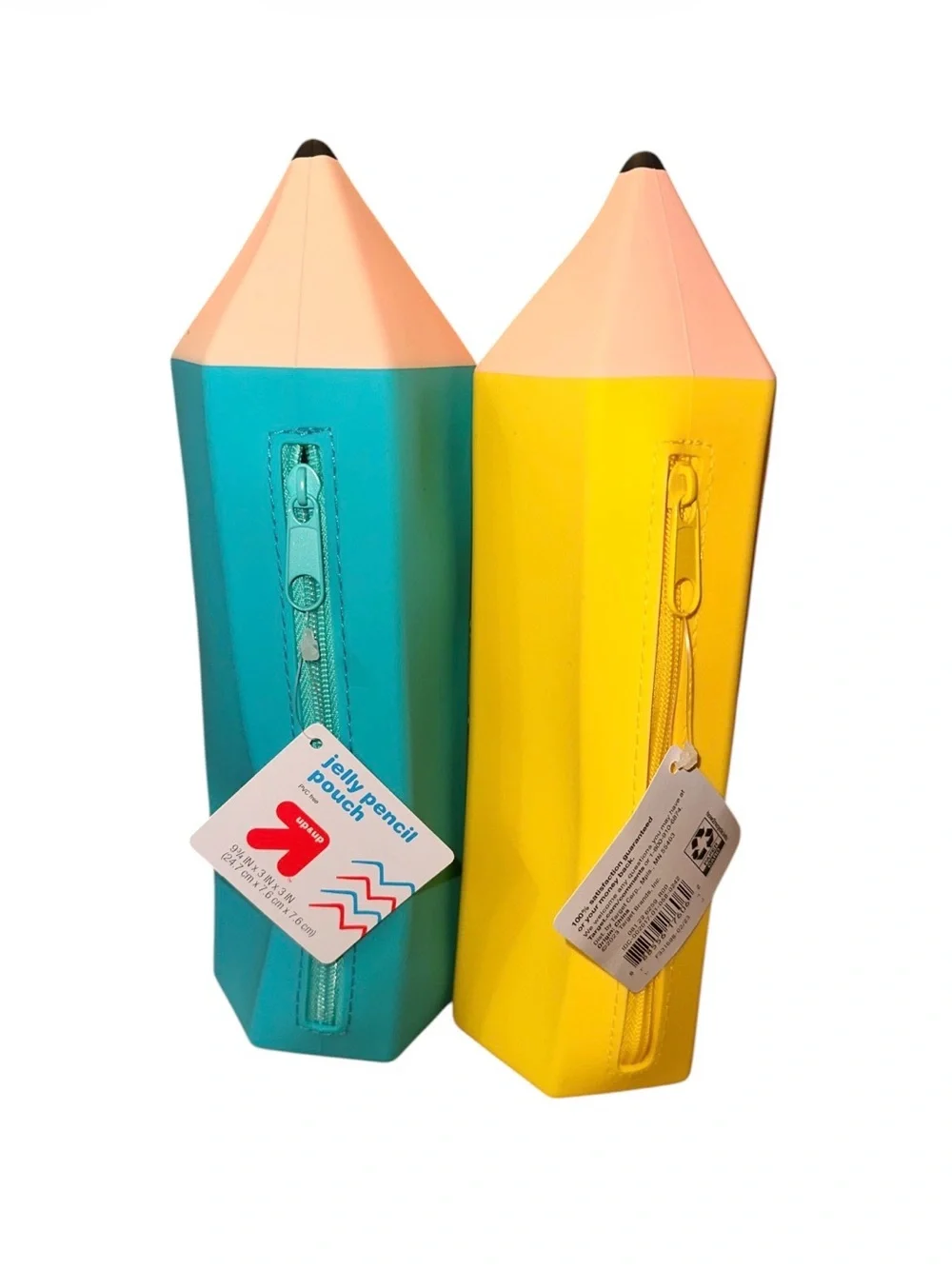 Jelly Pencil Pouch - Yellow or Teal Pencil Case. Choice of either color